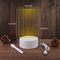 Tablero De Notas LED Con Luz Nocturna USB Regalo Para Niños Novia Decoración Luz Nocturna Rectangular Incluye Pluma - details 4