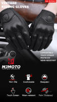 Guantes De Motocicleta Para Hombres En Cuero Perforado Vintage Para Verano Guantes De Motocross Táctiles Para Ciclismo Y Motociclismo - details 1