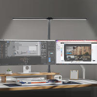Lámpara De Escritorio LED Doble Cabeza 24W Con Control Remoto Y 5 Niveles De Brillo 5 Modos De Iluminación JGT Moderna Para EU/US/UK - details 12