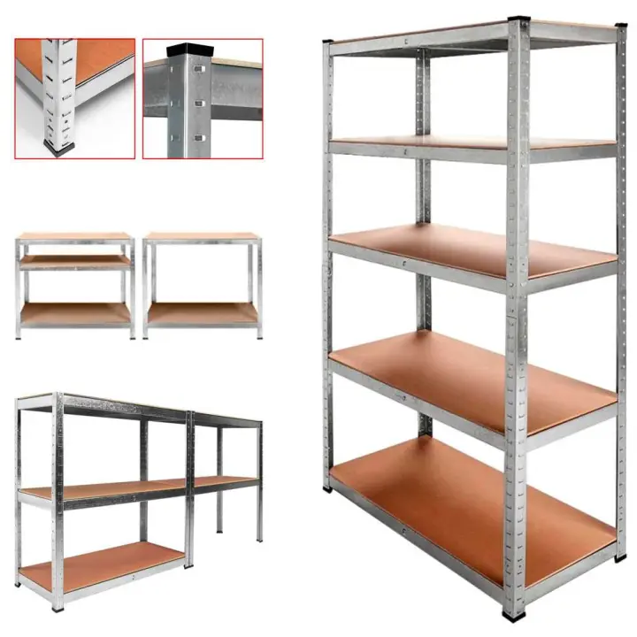 Ociodual Estanteria Metalica, Estanteria Trastero 180x90x40cm, Estantería Almacenaje, Estantería Metálica, Soporta 875kg Divididos en 5 Baldas, Almacenamiento Divisible, Plata - 1