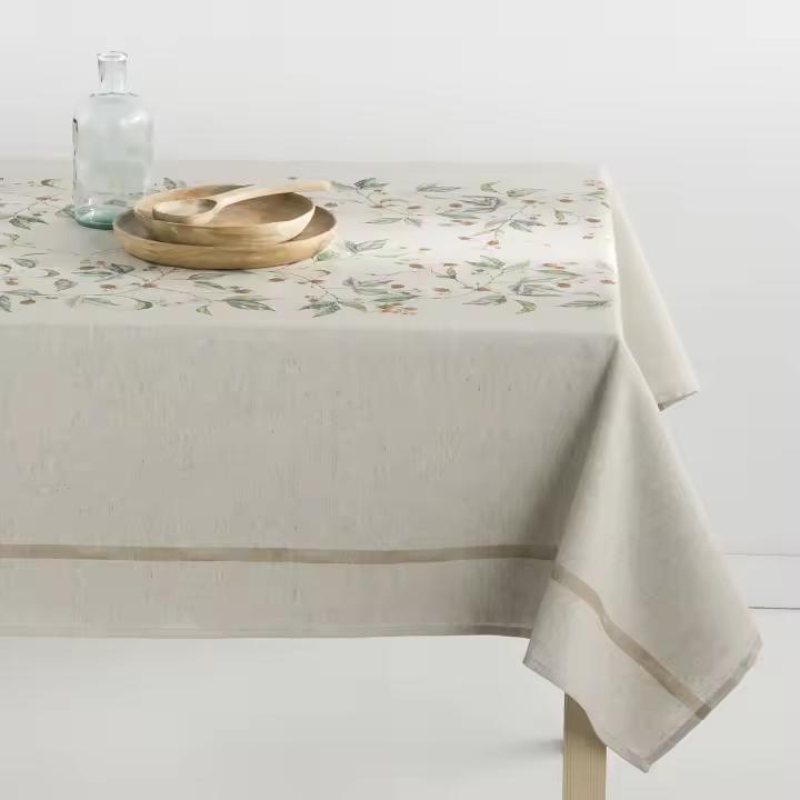 MINT DECO - Mantel lino antimanchas estampado Misana Siena - 1