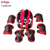 Casco Ajustable Para Niños Con Equipamiento Deportivo Protección De Rodillas Codos Y Muñecas Para Niños Y Niñas Ciclismo Patinaje Scooter - details 15