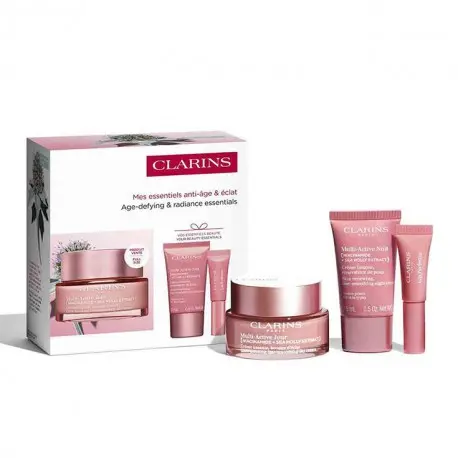 CLARINS MULTI ACTIVE CREMA DÍA P. SECA 50 ML + MULTI ACTIVE CREMA NOCHE 15 ML + LIP CONFORT 04 SET REGALO - 1