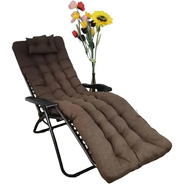 Cojín Tumbona Reclinable REINO MANSIDI con Almohada Reposacabeza y Relleno de Fibra Hueca - 1