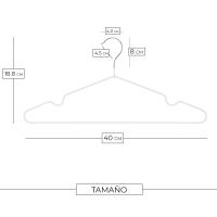 Aicasa Perchas de Metal para ropa con PVC , Antideslizantes con Muescas 3 mm de diámetro ,Ahorro de Espacio para Abrigos, Trajes, Camisas, Chaquetas, Vestidos, Faldas , Colgador, Perchero, Organizacion de Armario Color Blanco y Negro - details 0