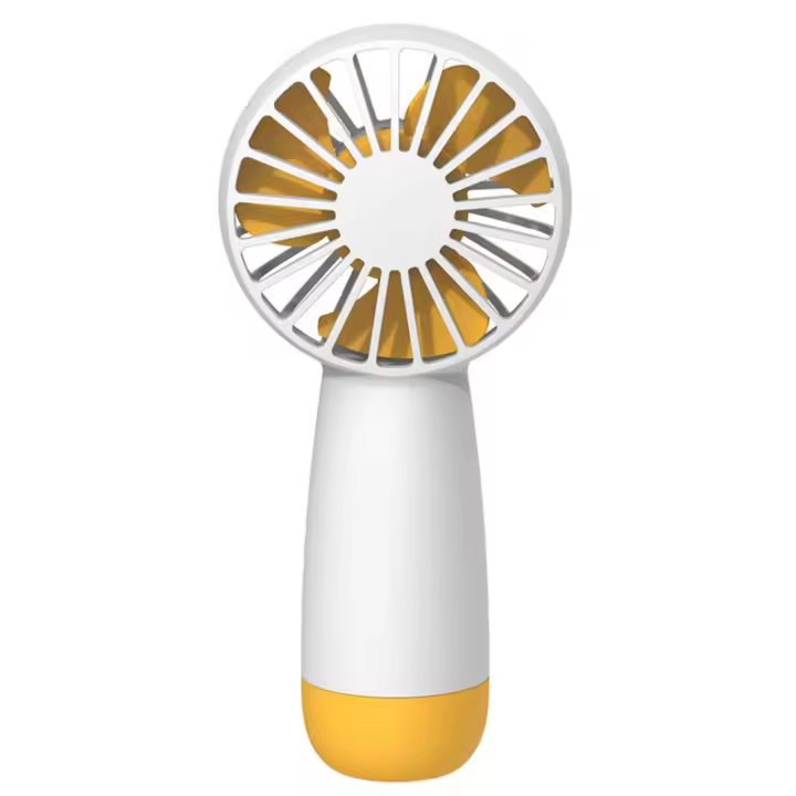 Mini ventilador de mano recargable USB (amarillo) - 1