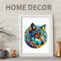 Rompecabezas De Madera En Forma Irregular De Lobo Azul Juego Interactivo Familiar Y Personalizado Para Jóvenes Y Adultos - details 4
