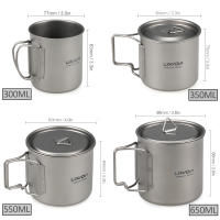 Set De Cocina Ultraligero Lixada 300ml/350ml/550ml/650ml Taza De Titanio Con Cuchara Plegable Para Acampar Senderismo Y Escalada - details 7