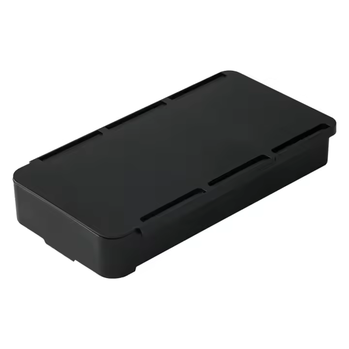 Under Desk Drawer Organizer Invisible Storage Box Self-Adhesive Stationary Container Desk Sundry Makeup Holder Black - 1