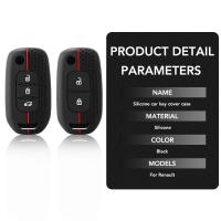 Funda De Llave De Coche De Silicona Para Renault Sandero Stepway Logan Clio 5 Arkana Captur Kadjar Daster Twingo Trafic Kwid - details 0