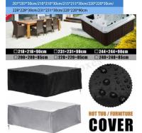 Square Garden Hot Tub Cover, 210D Oxford Fabric Swimming Pool Cover, Waterproof, Dustproof, UV Protection, Various Sizes Available, 231 x 231 x 30 cm - details 4