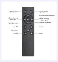 Lámpara De Techo Pequeña Multifuncional LED Moderna Con Control Remoto Silencioso Y Ventilador Invisible Para Sala De Estar Oficina Estudio 40cm - details 24