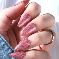 24PCS Uñas Postizas Cuadradas De Color Carne Pura Para Fiestas Y Citas Uñas Postizas De Ambra ABS Para Uso Diario - details 15