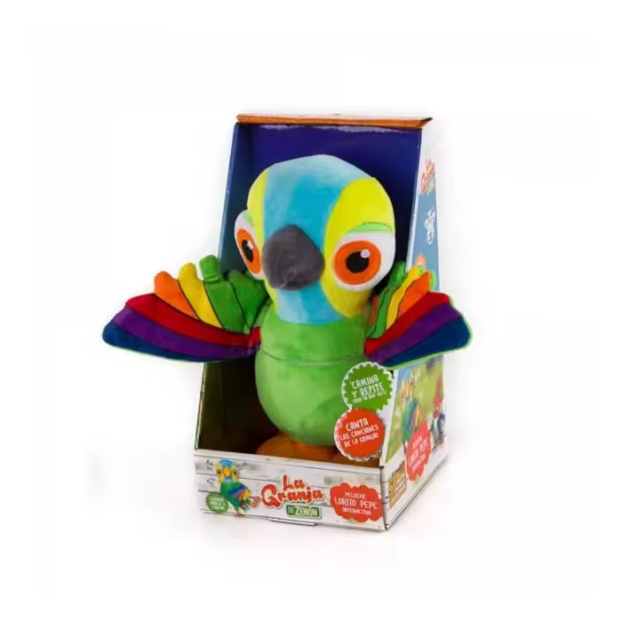 PELUCHE INTERACTIVO LORITO PEPE LA GRANJA DE ZENÓN BANDAI - 1