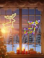 Señal De Neón LED De Renos De Navidad Para Decoración De Fiestas De Invierno Y Habitaciones Living Room Bedroom Regalos - details 1