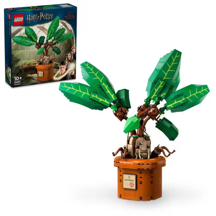 LEGO Harry Potter  Mandrágora Figura de juguete y maceta, regalo mágico para niños y niñas 76433 - 1