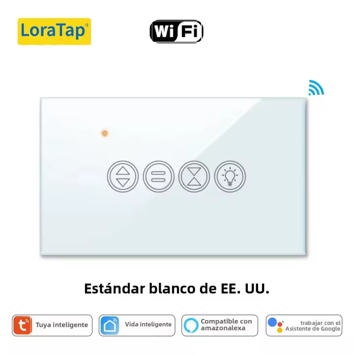 Interruptor De Luz WiFi LoraTap Tuya Smart Life Para Cortinas Persianas Motorizadas Compatible Con Alexa Google Home - 1