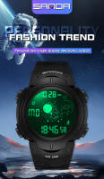 Reloj Militar De Moda Para Hombre SANDA Resistente Al Agua Deportivo Al Aire Libre Reloj Digital LED De Pulsera Con Luz Trasera Resistente Al Shock - details 0