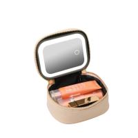 Bolso De Maquillaje Con Espejo LED Ajustable 3 Colores Recargable Caja De Joyas Organizador Con Espejo LED Para Regalo De Navidad - details 6
