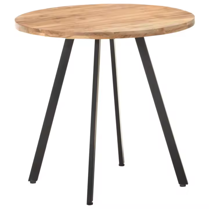 vidaXL Mesa de comedor de madera maciza de acacia 80 cm - 1