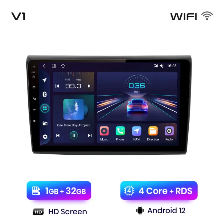 Junsun Android 13 inalámbrico CarPlay Android Auto Radio para Fiat Bravo 2007 2008 2009 2010 2011 2012 coche Multimedia navegación GPS autorradio - 1