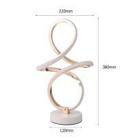Lámpara De Mesa LED Moderna En Forma De Espiral Para Lectura Protección Ocular Iluminación Curva De Acero Y Acrílico Para Decoración De Sala De Estar Y Dormitorio - details 13