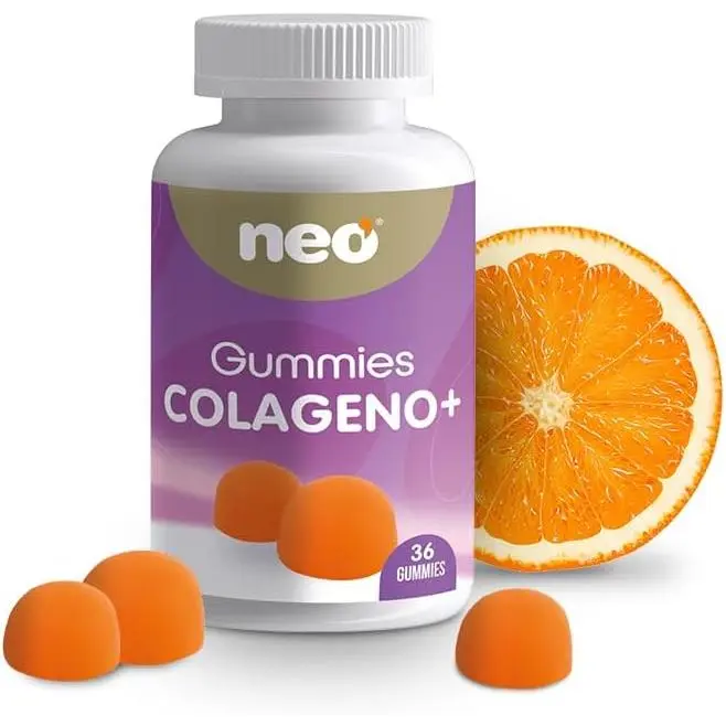 NEO - Gummies Colágeno + - Gominolas de Colágeno, Ácido Hialurónico, Vitamina C y Coenzima Q10 - Para la Salud de la Piel y Huesos - 1