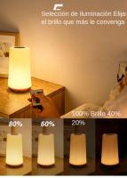 Lámpara Nocturna LED Recargable RGB Con Control Remoto Y Táctil 13 Colores Cambiables Luz De Mesa Dimmable Para Cama - details 1