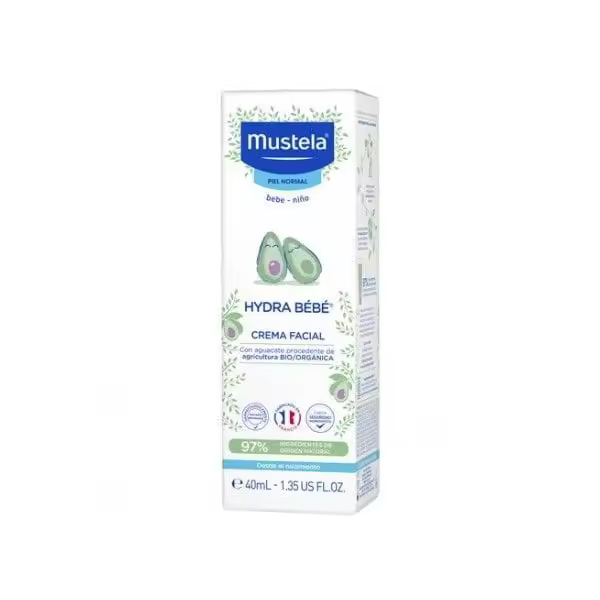 Hydra Bebé crema facial Mustela con Aguacate Bio 40 ml - 1