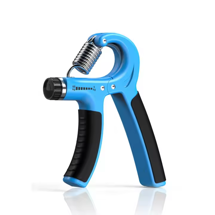 Fortalecedor de agarre de mano con resistencia ajustable, fortalecedor de muñeca, pinza para antebrazo, exprimidor para ejercicios de mano, color azul - 1