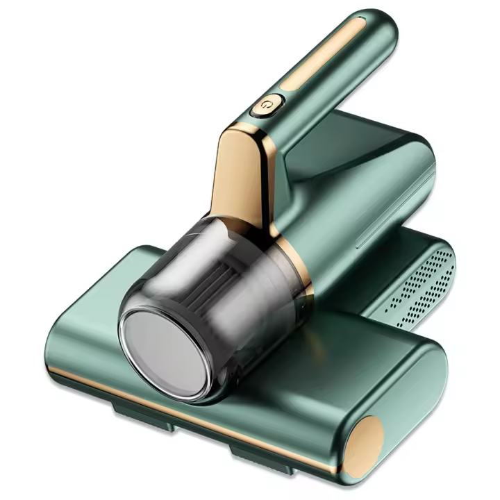 Aspiradora de mano de ácaros, aspirador de ácaros con luz de UV-C, para colchones, sofá, alfombras, color verde - 1