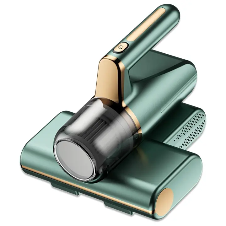 Aspiradora de mano de ácaros, aspirador de ácaros con luz de UV-C, para colchones, sofá, alfombras, color verde - 1