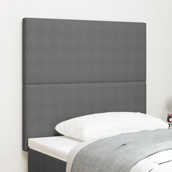 Cabecero vidaXL Diseño Simple Gris Claro 80 cm Tela de Pana - 1