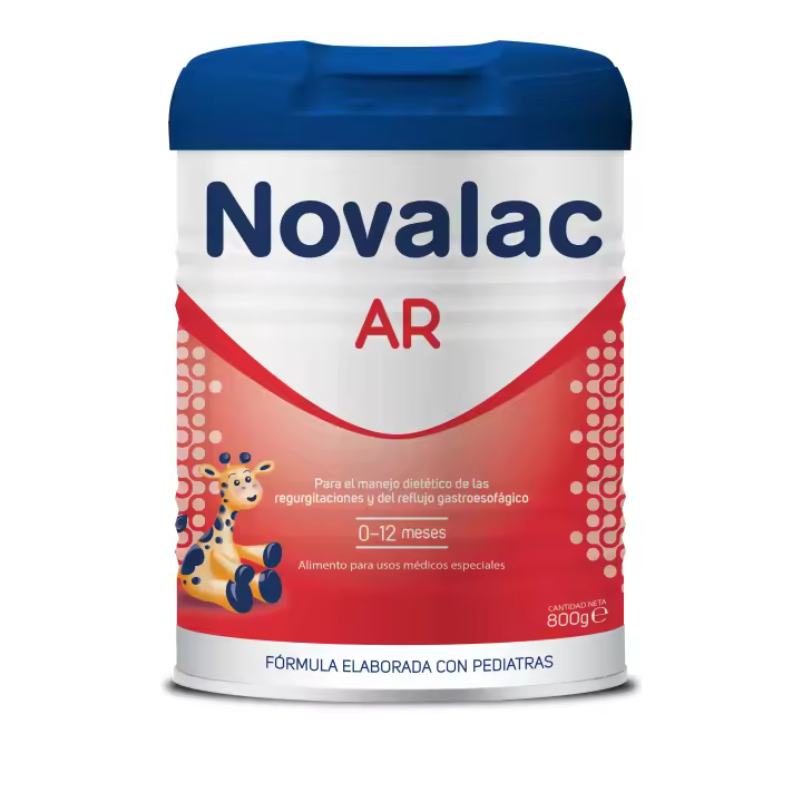 Novalac AR - Leche en Polvo para Regurgitaciones y Reflujo Gastroesofágico, Alimento para Usos Médicos Especiales, Fórmula Elaborada por Pediatras, Apto para Bebés de 0 a 12 Meses - 800 g - 1