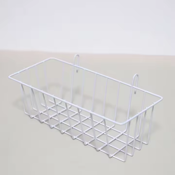 Cesta De Almacenamiento Decorativa De Metal Estante Colgante De Flor De Hierro Para Decoración De Pared Marco Montado Rack De Malla Para El Hogar - 1