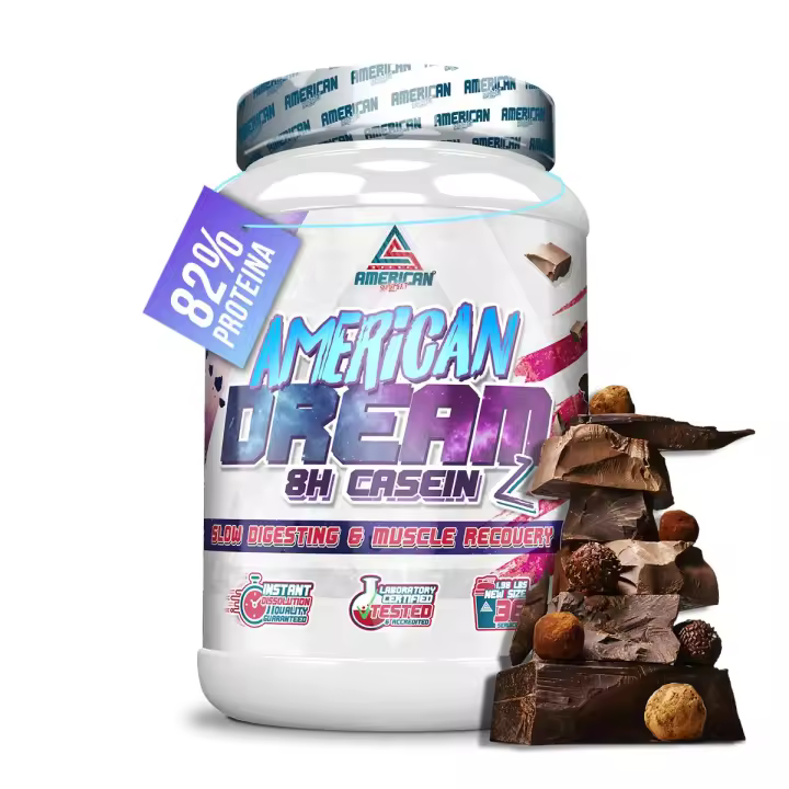 AS AMERICAN SUPLEMENT American Suplement | American Dream Casein | 900 Gramos | Chocolate | Caseína Micelar | Recuperar Masa Muscular | Proteína de Suero de Leche - 1