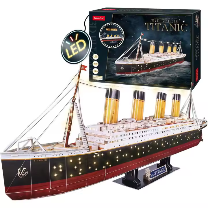 Puzzle 3d Titanic Led | Puzzle 3d | Puzzle 3d Para Niños Y Adultos - 1
