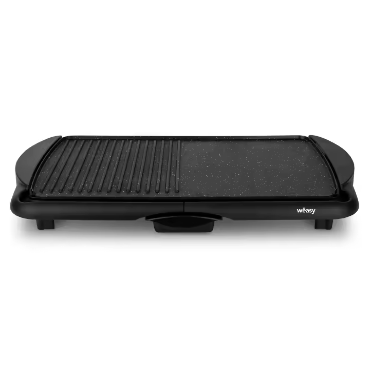 Wëasy STO52 Plancha De Asar Eléctrica con Parrilla, 2000 W, Superficie Amplia, Negro GRX330, Aluminio - 1