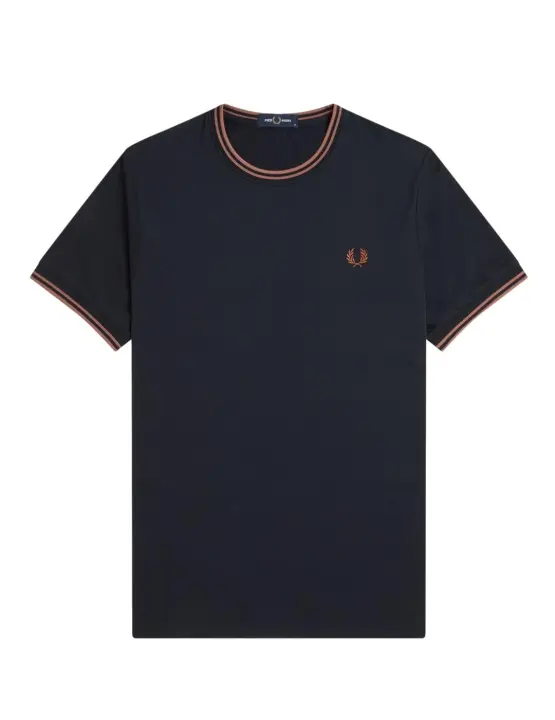 Camiseta Fred Perry M Marino/Canela - 1