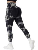 Leggings De Yoga Para Mujer Cintura Alta Sin Costuras Tie Dye Scrunch Butt Lifting Elasticidad Talla Grande Fitness Pantalones - details 8