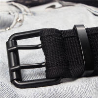 Cinturón Unisex De Lona Pora Y Nylon Para Hombres Y Mujeres Cinturón Deportivo De Alta Calidad Estilo Casual Con Patrón Rayado - details 17