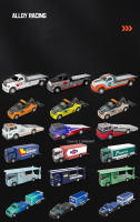 Camión De Contenedores a Escala 1:64 Modelo Miniatura De Juguetes Metálicos Con Remolque De Retroceso Para Regalos Para Niños - details 0