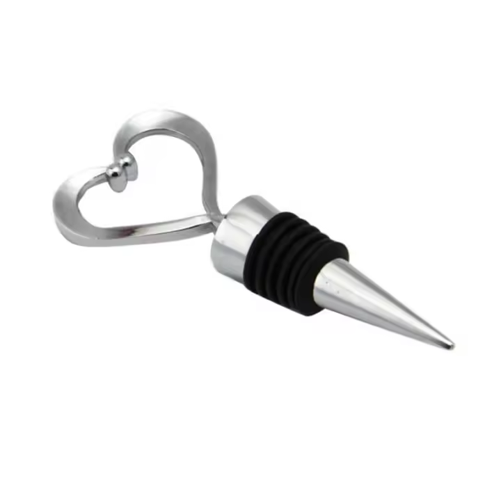 Taponadores De Vino Elegantes En Forma De Corazón De Metal Para Cerveza Y Vino Accesorios De Barra 1/3/5 Piezas Herramientas De Barra - 1