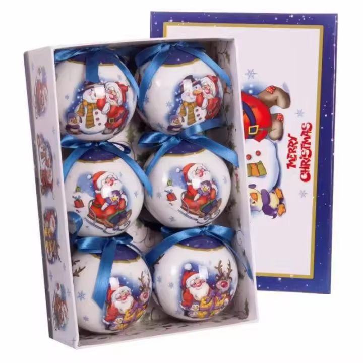 Gerimport Set de 6 Bolas Memory 7.5 Cm - Ideal para Decorar - Alta Calidad - 1