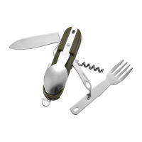 Cuchillo Y Fork De Acero Inoxidable Plegable 7en1 Para Alimentos Múltiples Funciones Para Camping Viajes Y Pícnic En Exteriores - details 10
