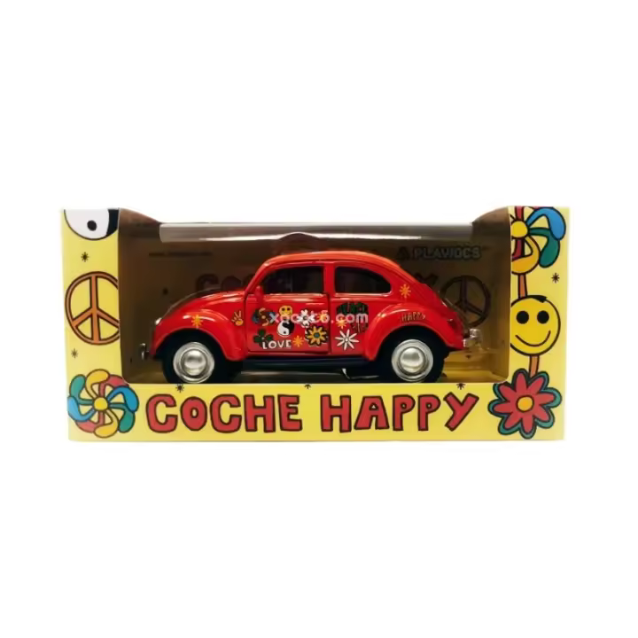 Coche Happy Metálico - Maqueta de vehíclo en miniatura, metálico, puertas abatibles - Escala 1:35 - xocoto - 1