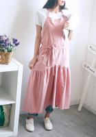 Delantal De Cocina De Algodón Y Lino Nórdico Mermaid Fairy Para Mujer Con Estampado De Flor Adecuado Para Peluquería Y Tienda De Ropa - details 2