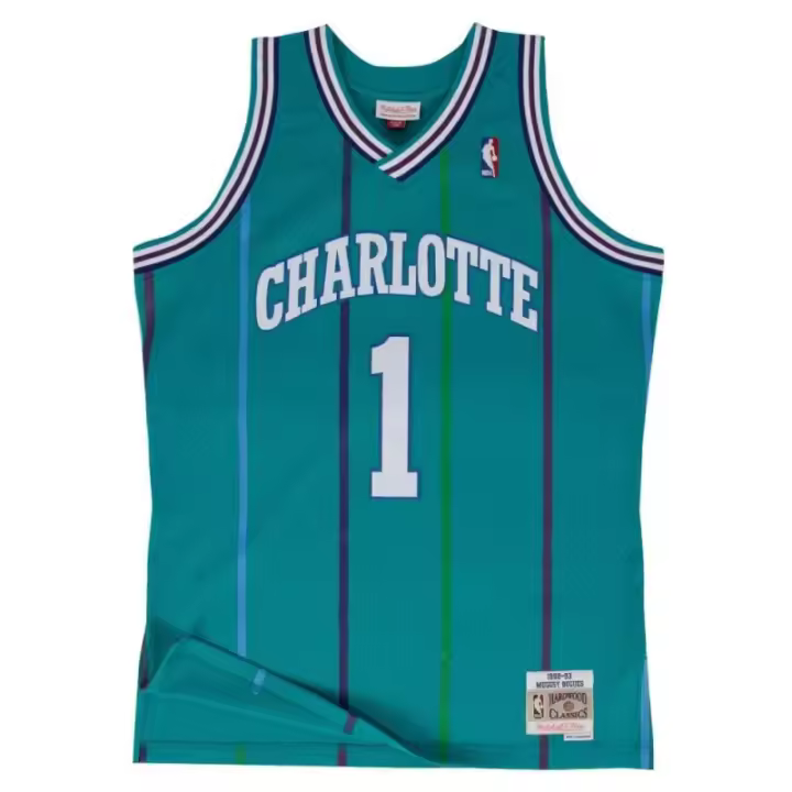 CAMISETA MUGGSY BOGUES - CHARLOTTE HORNETS - SWINGMAN 1992-93 - 1