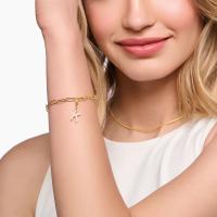 Thomas Sabo Pulsera Charm Mujer con blanco Charmista Coin chapado en oro X0286-427-39-L15 - details 0