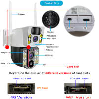 Cámara Solar 4G Con Doble Lente Y Visión Nocturna HD 8MP IP CCTV Vigilancia PTZ Detección De Humano Alarma Impermeable - details 23